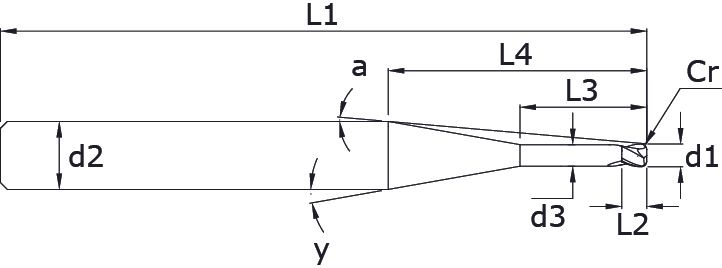 Solid carbide end mills with corner radius - Midi