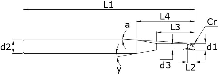 VHM - Schaftfräser mit Eckenradius - Alu Mini