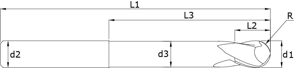 VHM - Radiusfräser - Moldex Lang