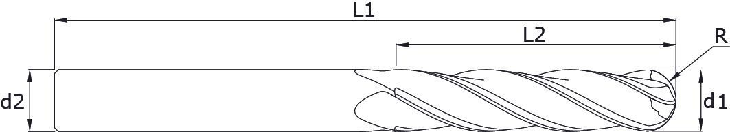 VHM - Radiusfräser - Lange